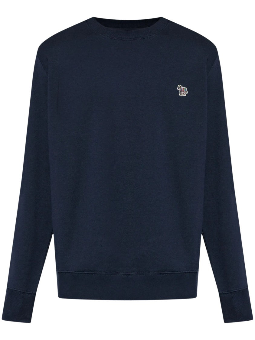 Paul Smith Deep Navy Sweatshirt With Embroidered Zebra Patch