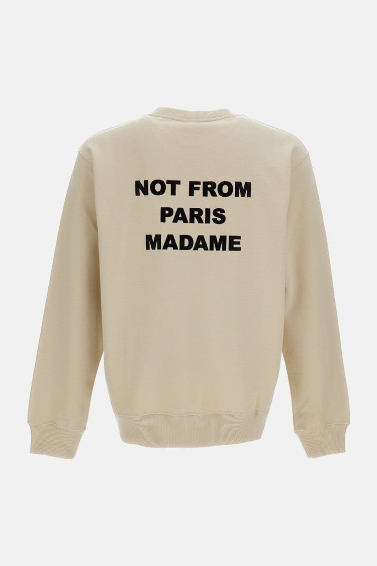 Drôle De Monsieur Crew-Neck Slogan Sweatshirt