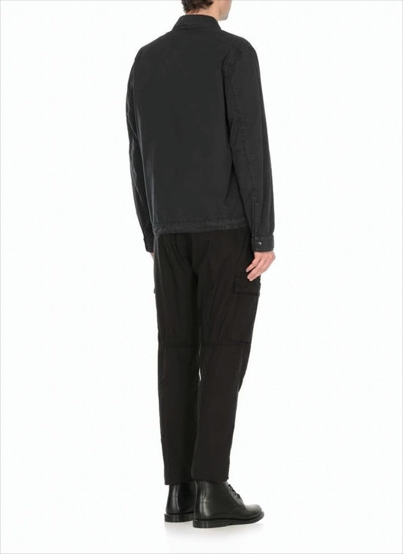 Stone Island Boxy Long-Sleeve Shirt With Front Zipper