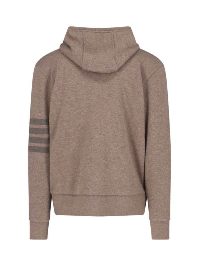 Thom Browne Hooded Hoodie – Brown