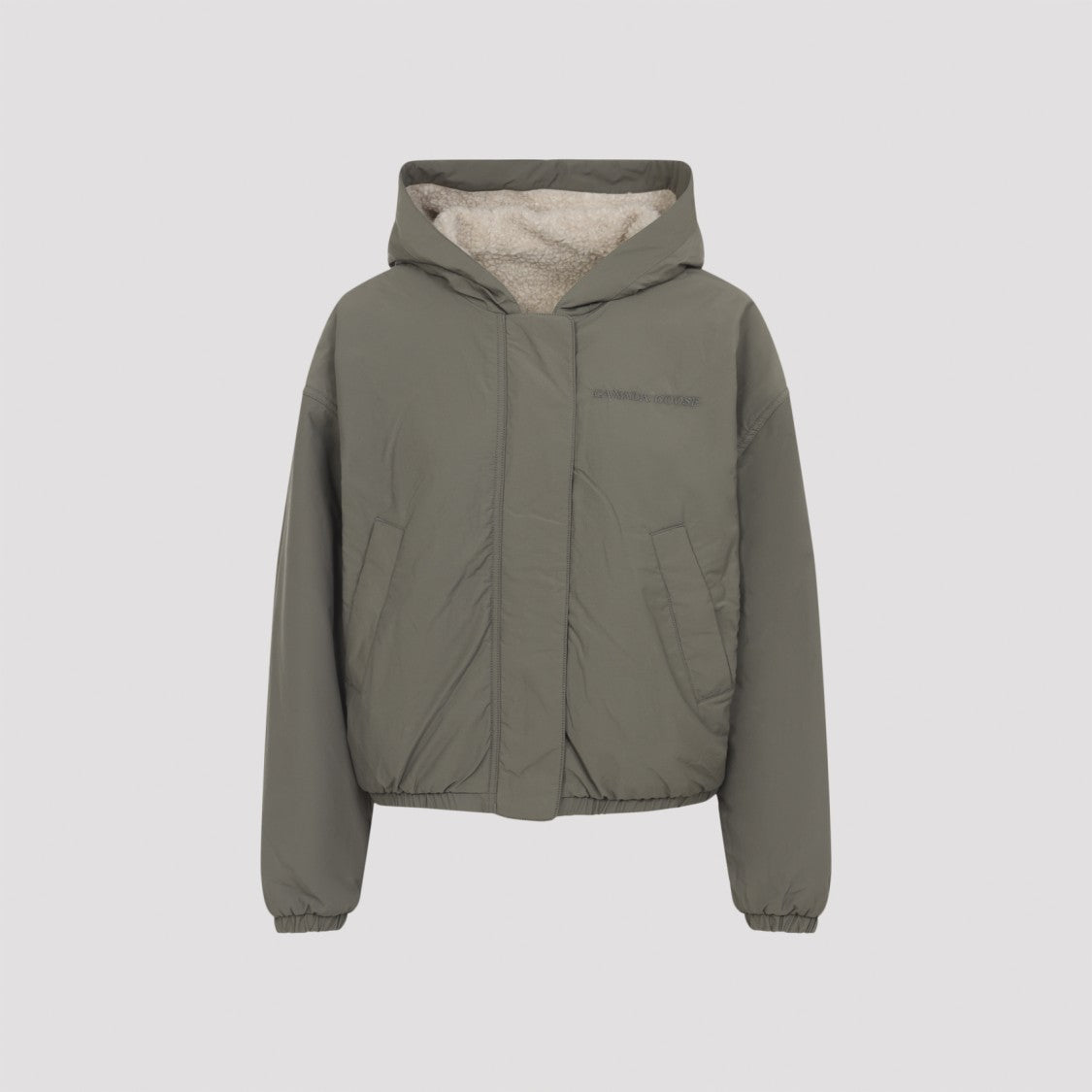 Canada Goose Reversible Wool Jacket With Textured Beige