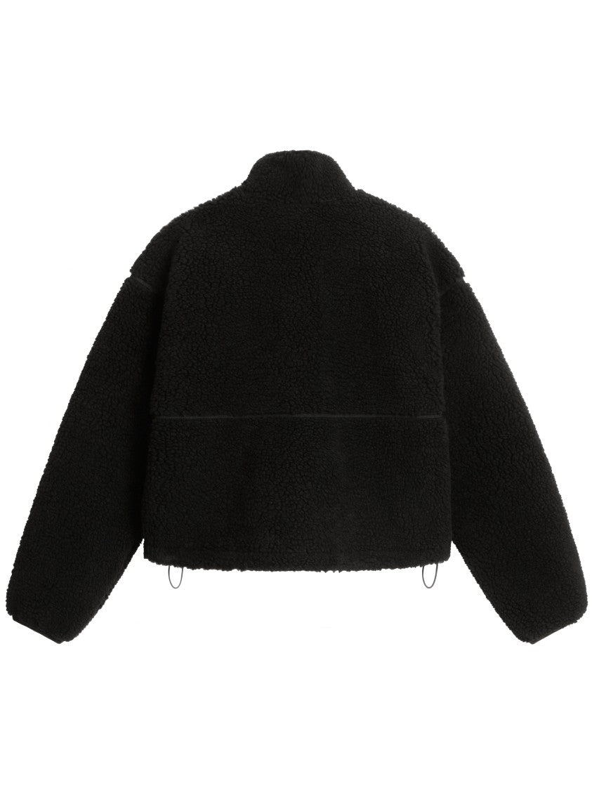 The North Face Cropped Black High Collar Half-Zip Pullover