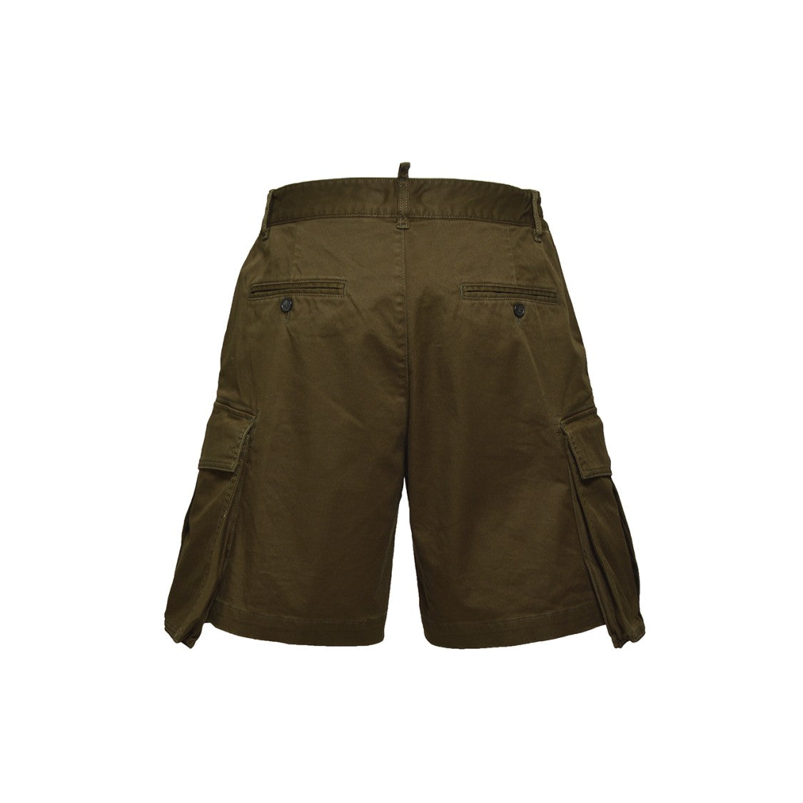 Dsquared2 Military Green Urban 64 Tag Cotton Bermuda Shorts