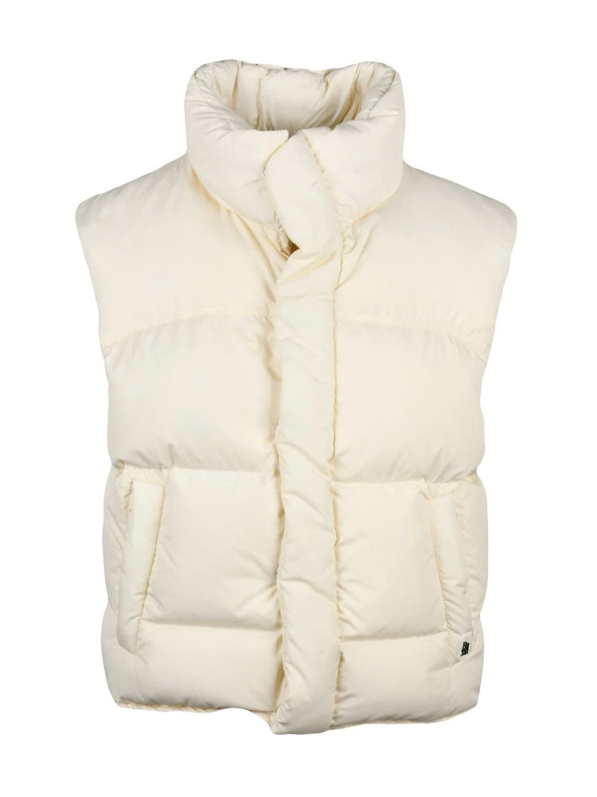 Bacon White Polyester Orange Fant Down Vest