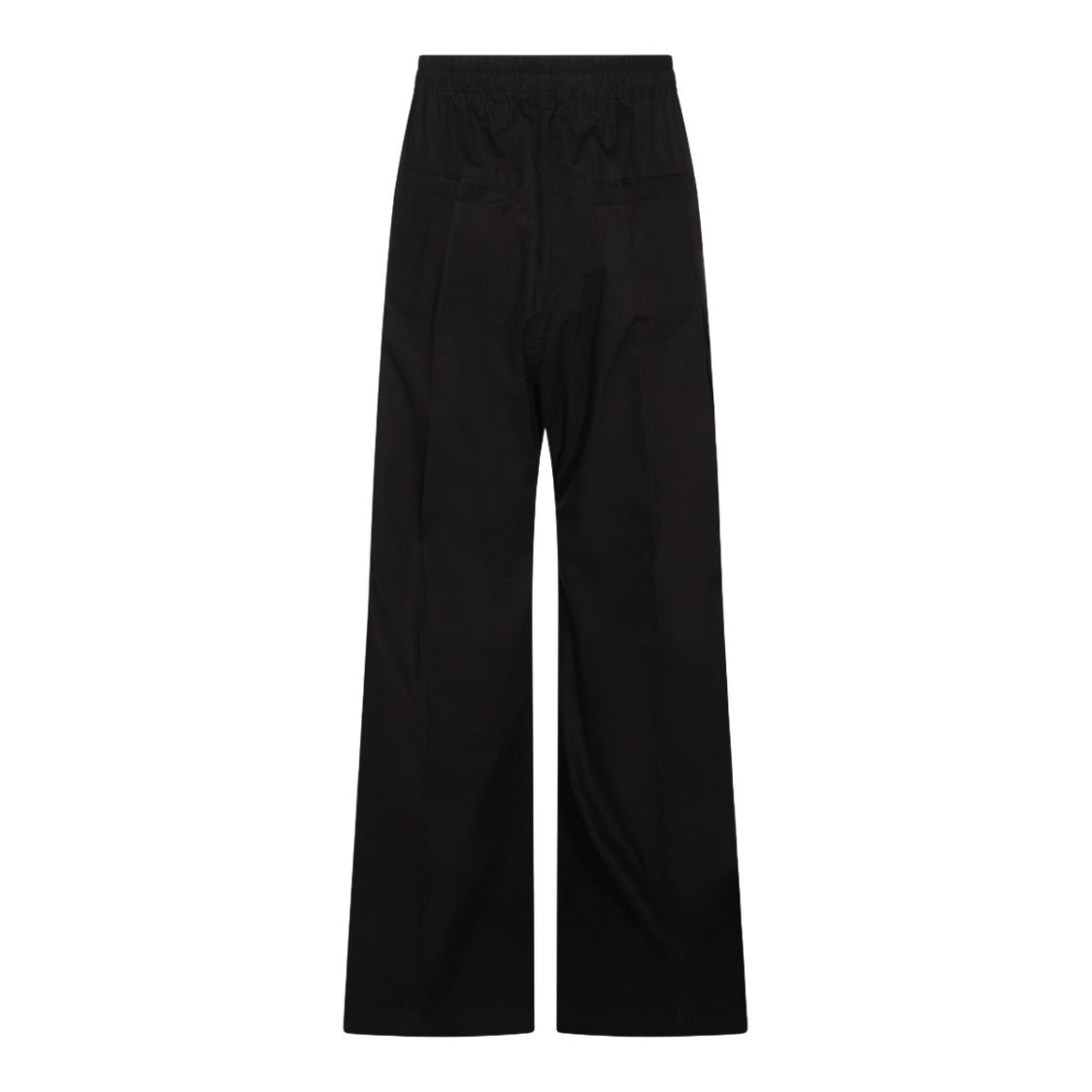 Rick Owens Wide-Leg Black Trousers With Elasticated Waistband