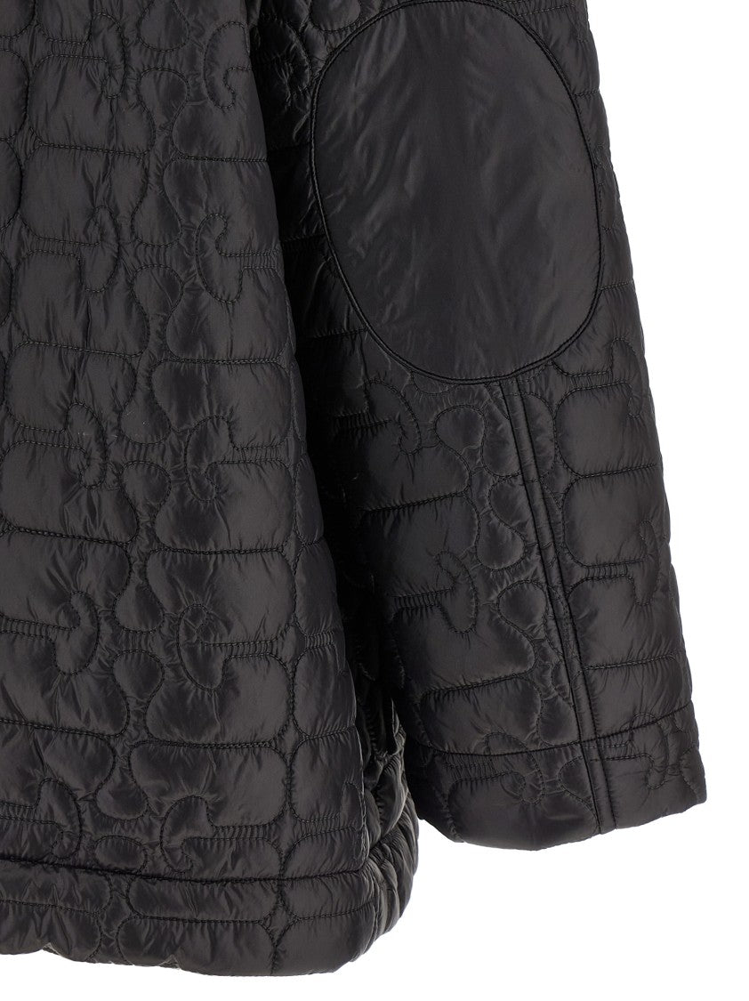 Ganni Black Shiny Quilt Midi' Jacket