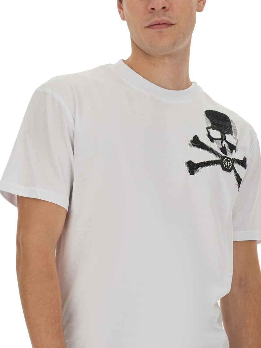 Philipp Plein White T-Shirt With Skull