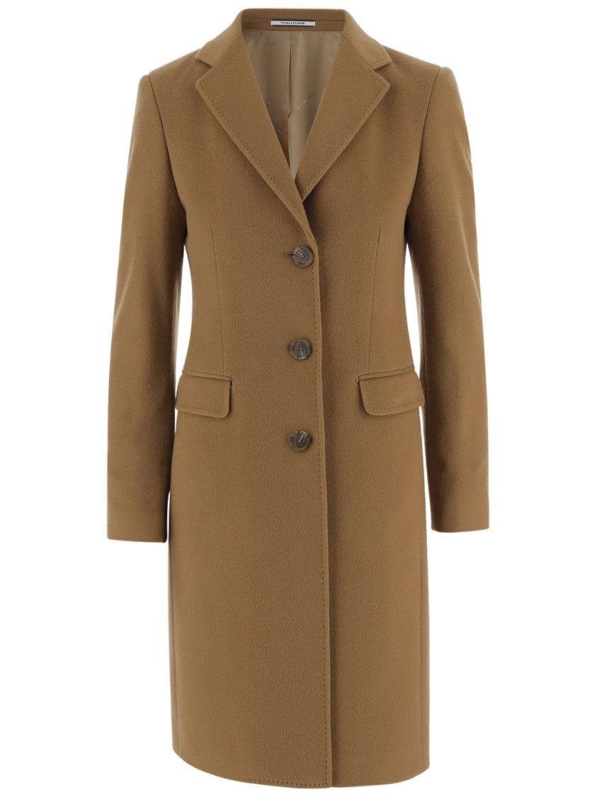 Tagliatore Single-Breasted Cashmere Coat With Classic Lapel And Tailored Silhouette
