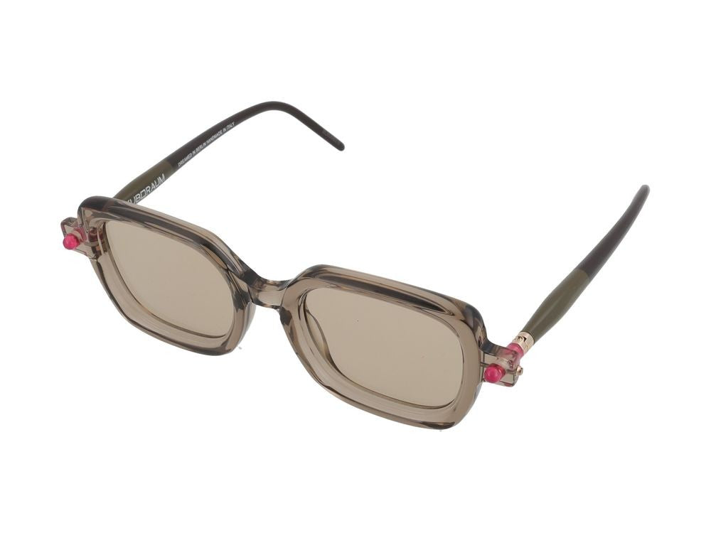 Kuboraum Translucent Brown Oversized Square Sunglasses