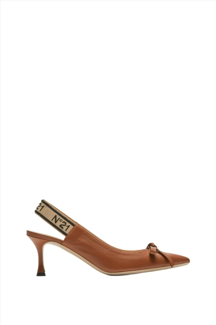 N°21 Leather Slingback Pumps