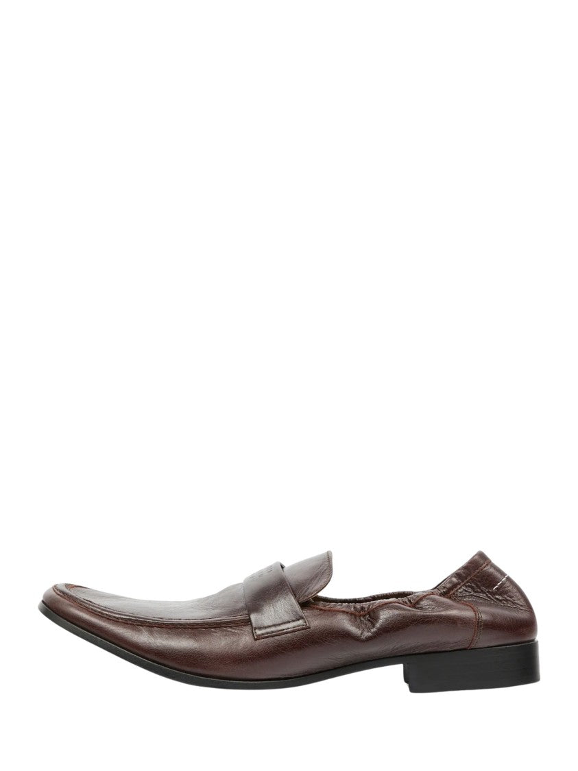 Mm6 By Maison Margiela Brown Penny Strap Leather Loafers