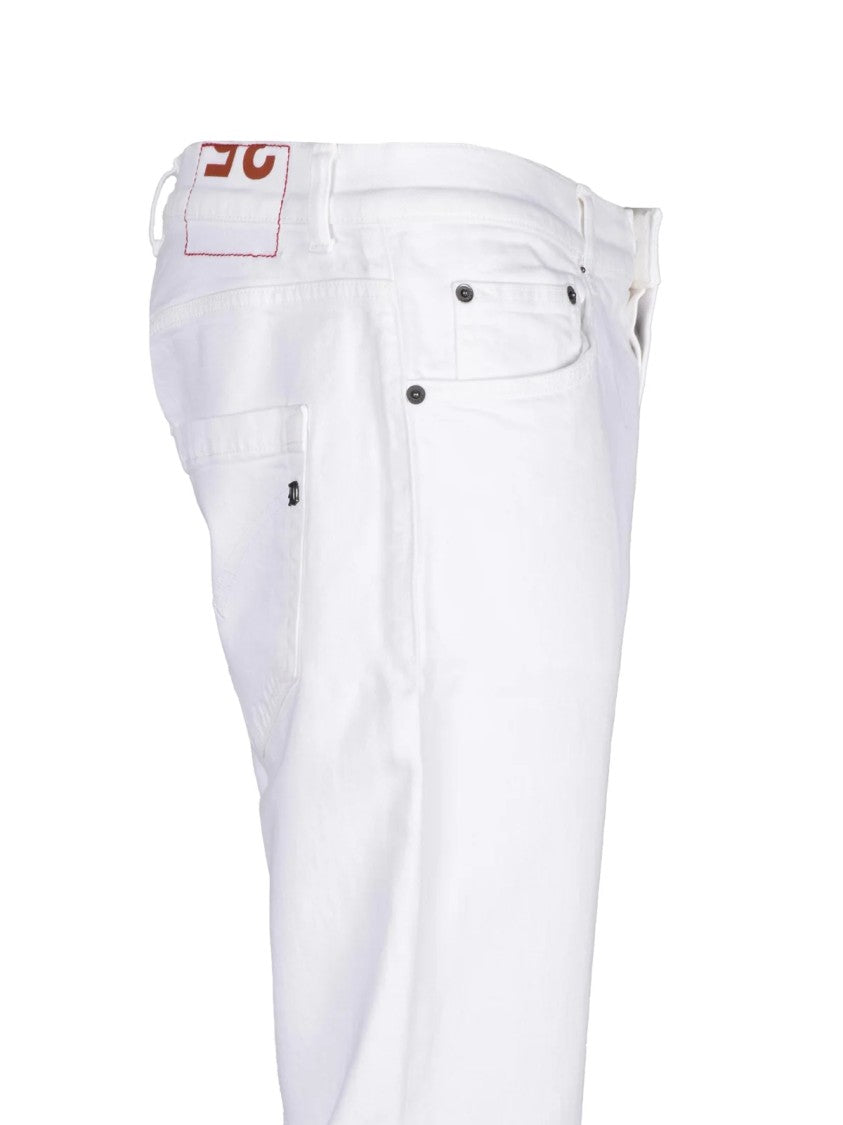 Dondup Slim-Fit White Jeans With Classic Five-Pocket Design