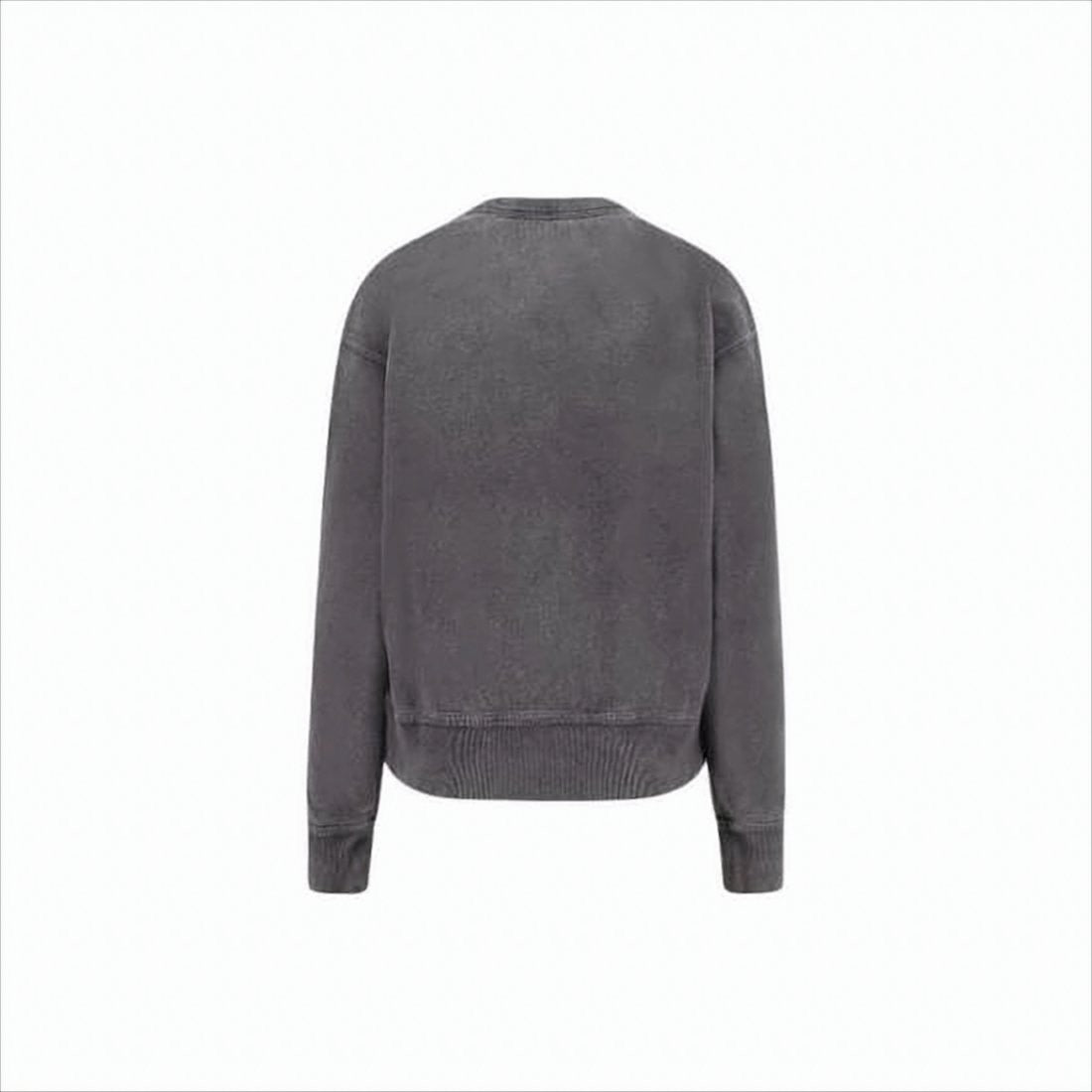Isabel Marant Washed Charcoal Grey Long-Sleeved Sweatshirt With Subtle Logo