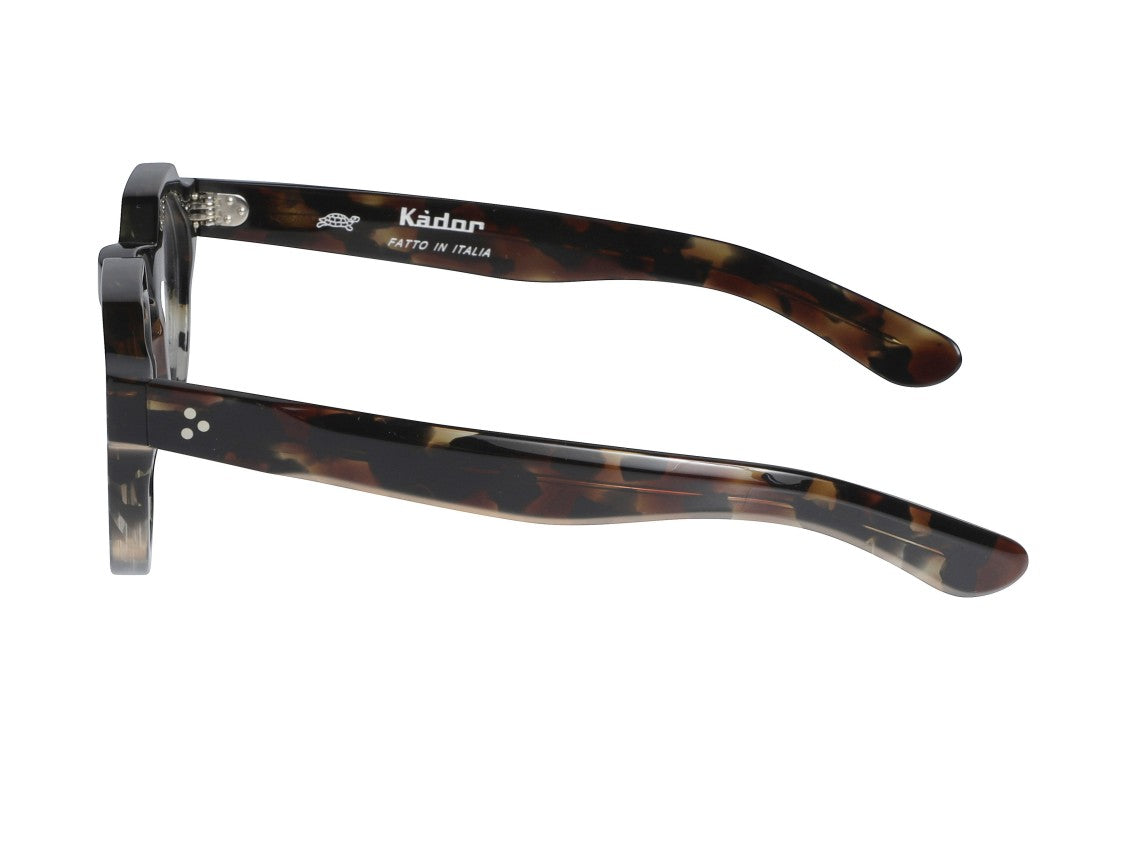Kador Tortoiseshell Spike Keyhole Round Eyeglasses