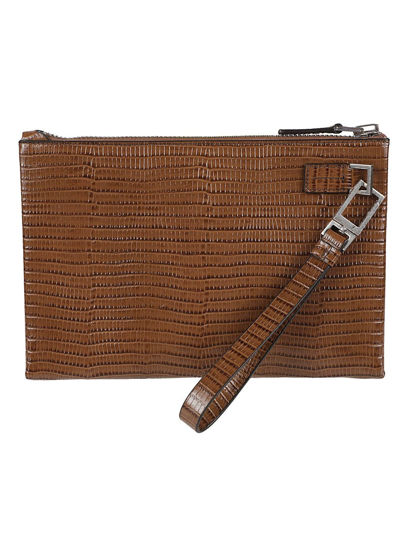 Tom Ford Printed Tejus Pattern Slim Wrist-Strap Pochette