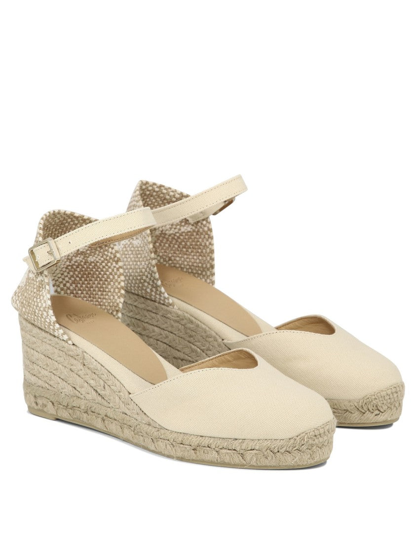 Castaner Closed Toe Organic Cotton Espadrilles With Woven Jute Heel