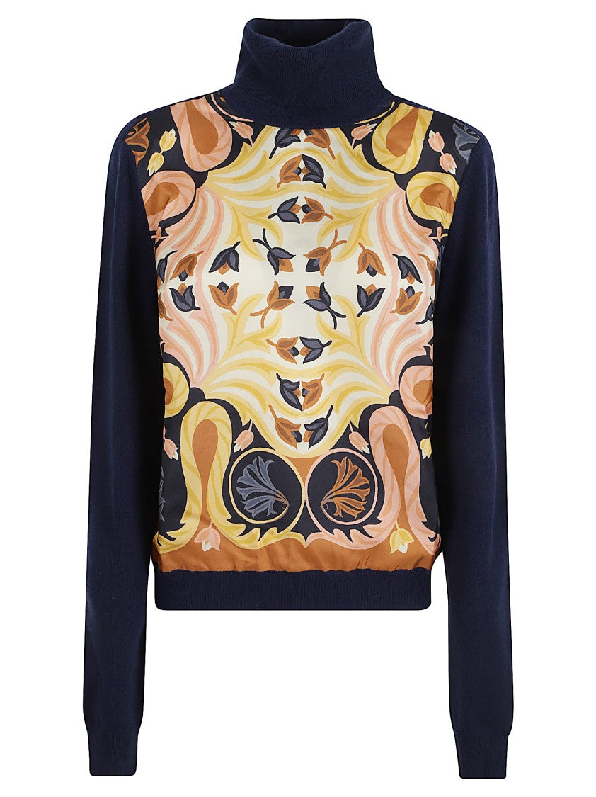 Etro High Neck Sweater With Intricate Pattern