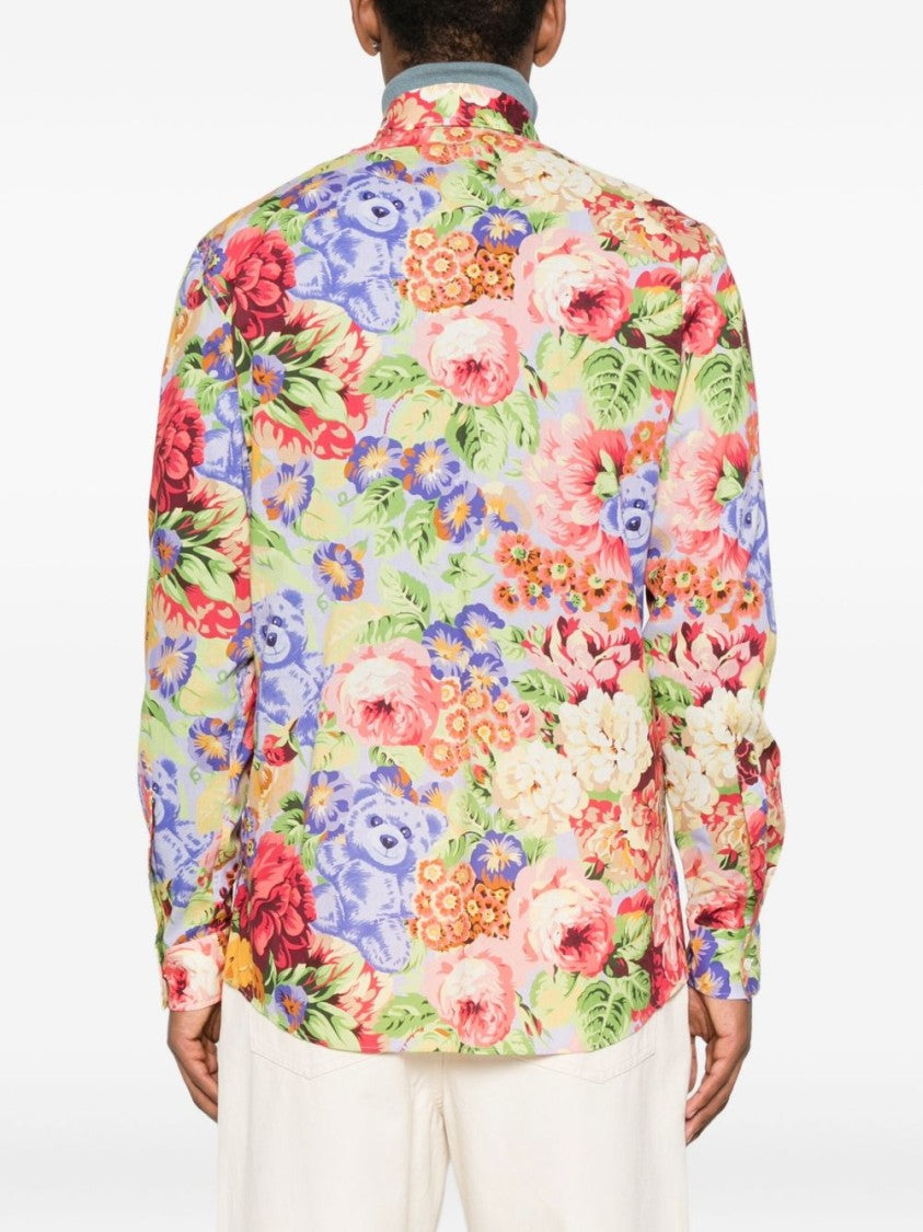 Moschino Multicolor Floral Print Shirt