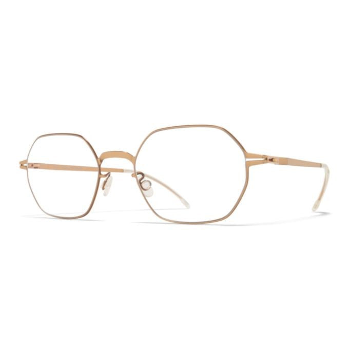 Mykita Gold Santo Metal Hexagonal Eyeglasses