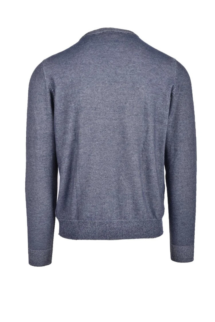 Planet Grid Crewneck Cotton Sweater