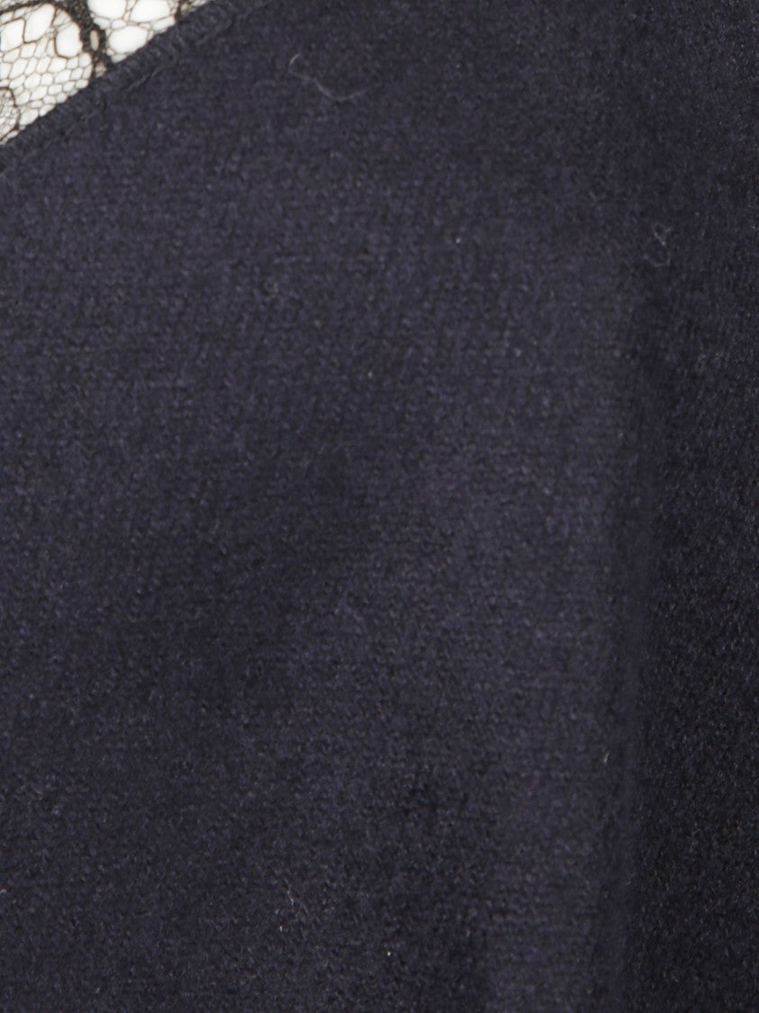 Carven Wool Flannel Lingerie Dress With Satin Back