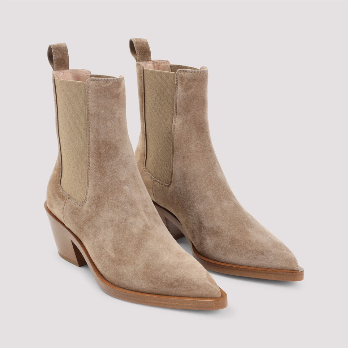 Gianvito Rossi Suede Leather Ankle Boots