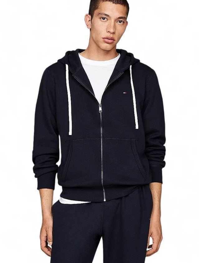 Tommy Hilfiger Plush Cotton Blend Zip-Up Hoodie With Hood