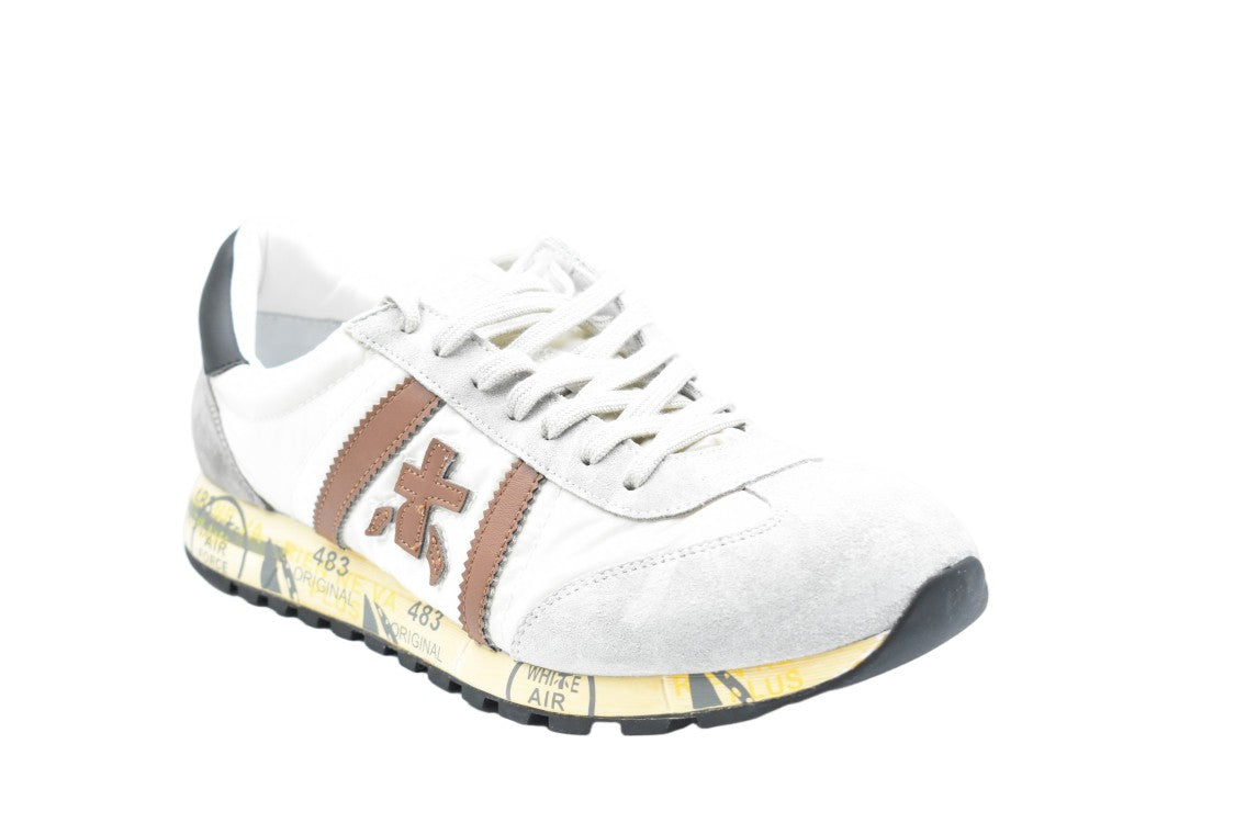 Premiata Blue Suede Side Logo Hybrid Shoes