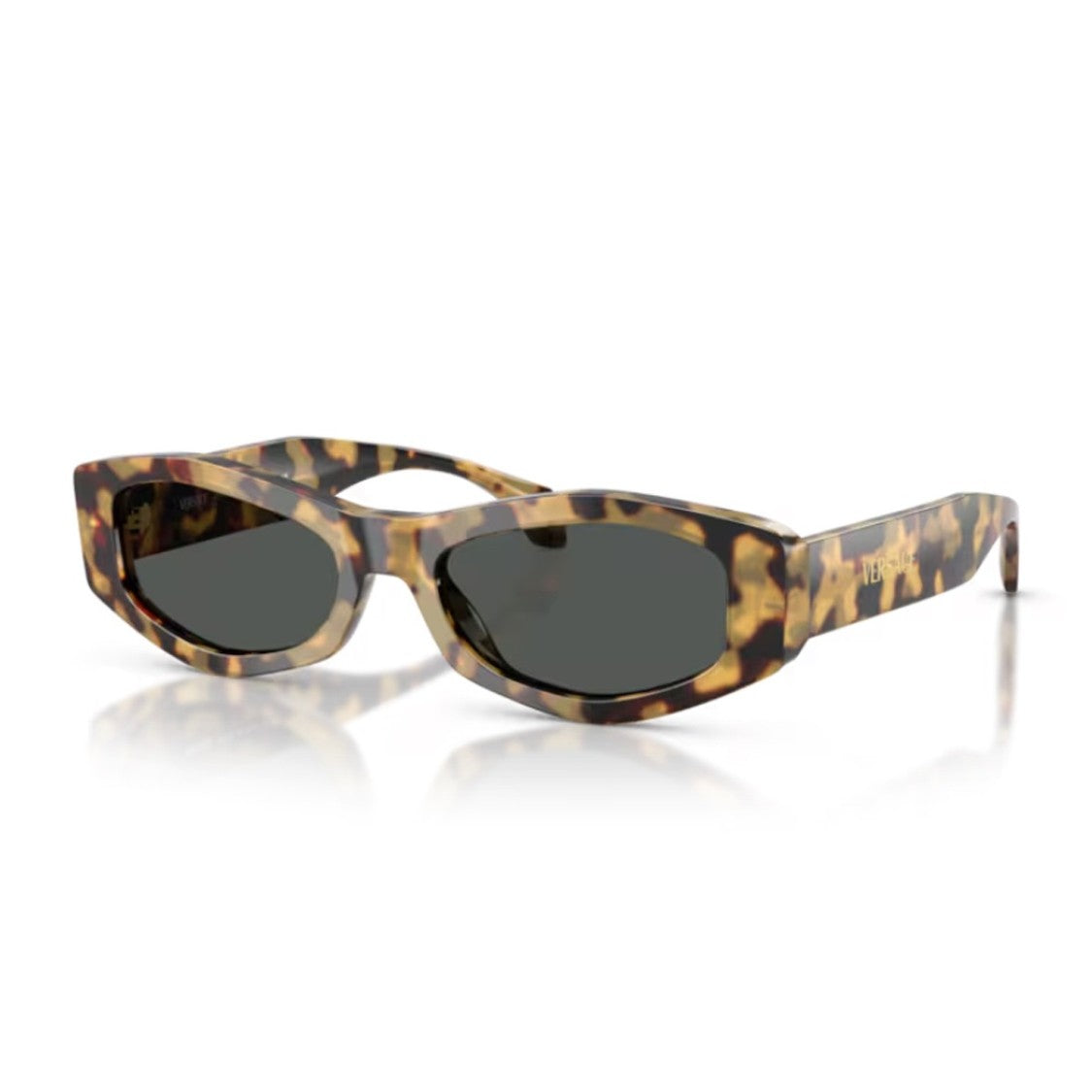Versace Havana Signature 0Ve4487u Acetate Geometric Sunglasses