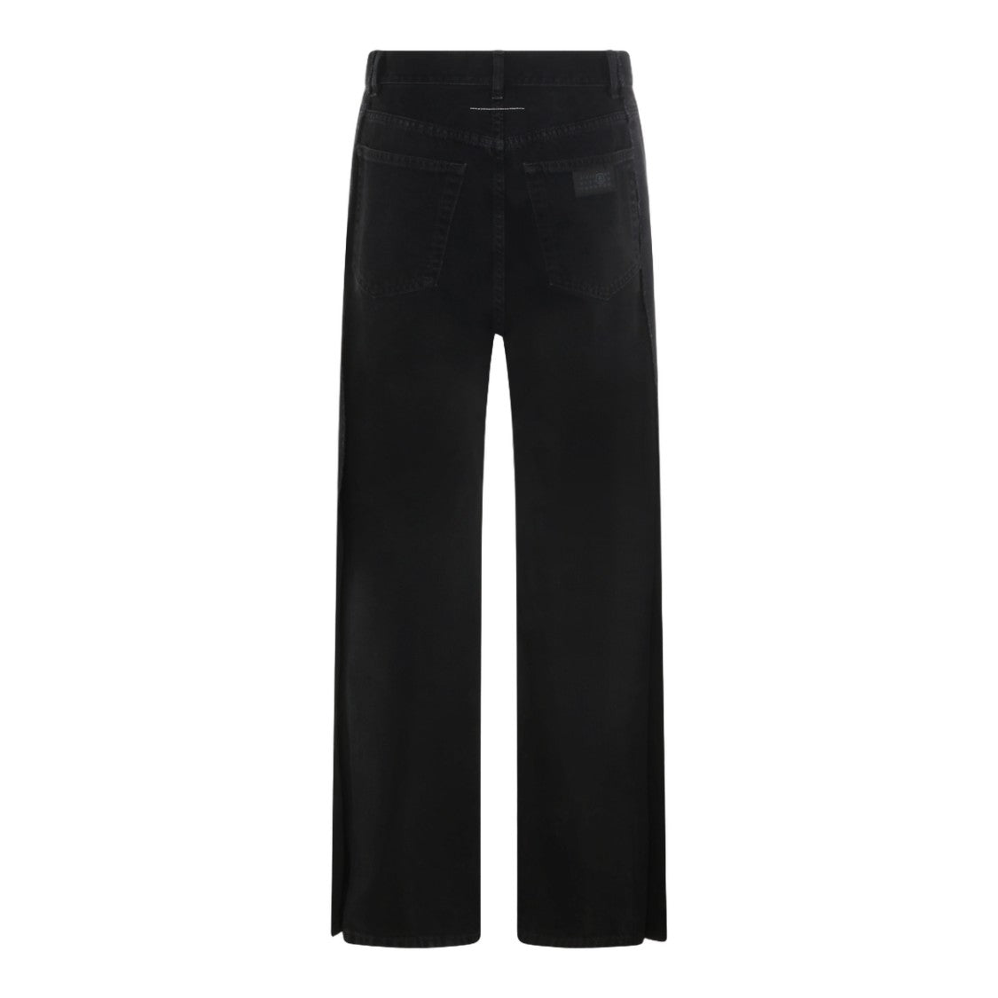 Mm6 By Maison Margiela Straight-Leg Black Jeans With Classic Five-Pocket Design