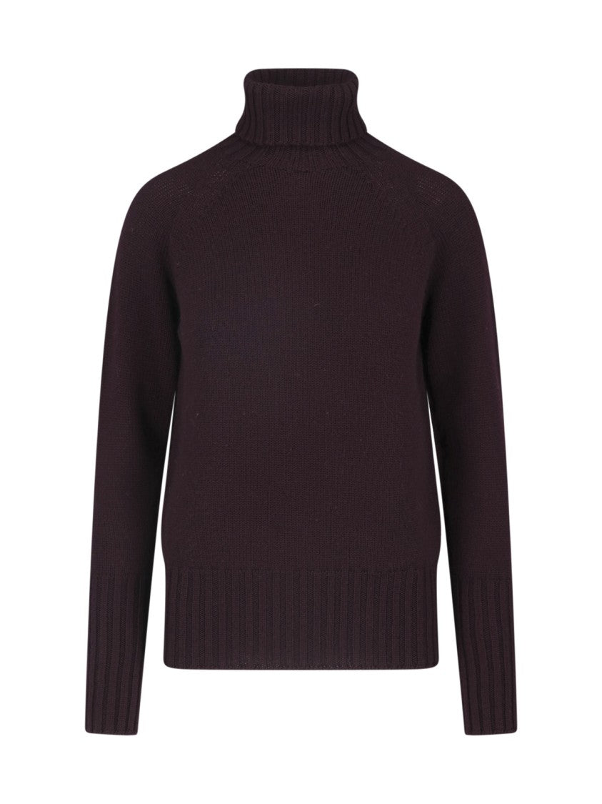 Drumohr Bordeaux Merino Wool Turtleneck Sweater