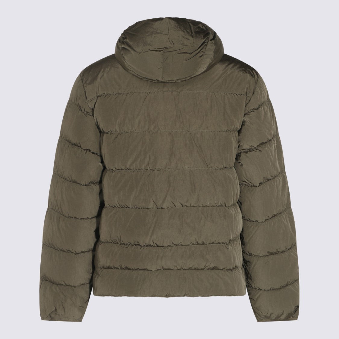 C.P. Company Quilted Green Hooded Jacket With Flap Pockets