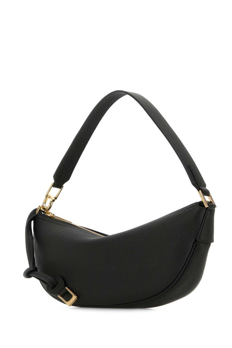 Salvatore Ferragamo Black Leather Shoulder Bag