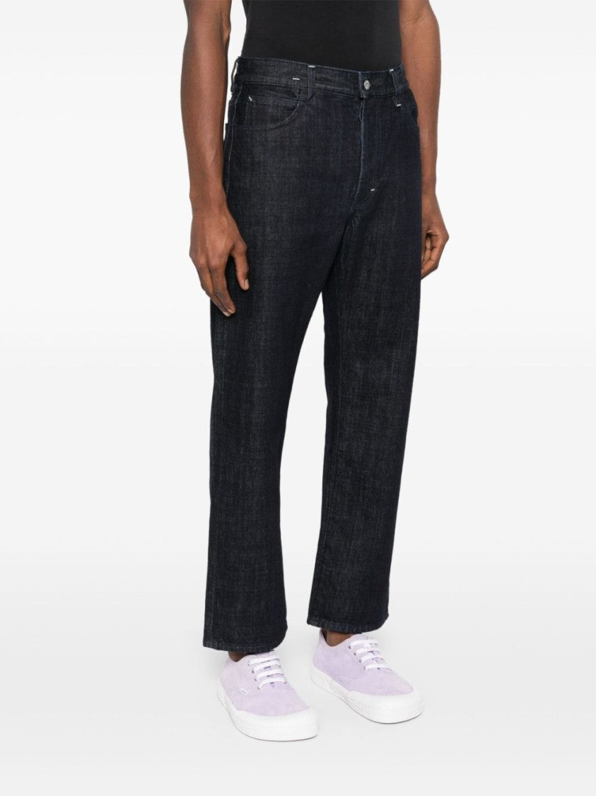 Jacquemus Indigo Cotton Jeans With Five-Pocket Design