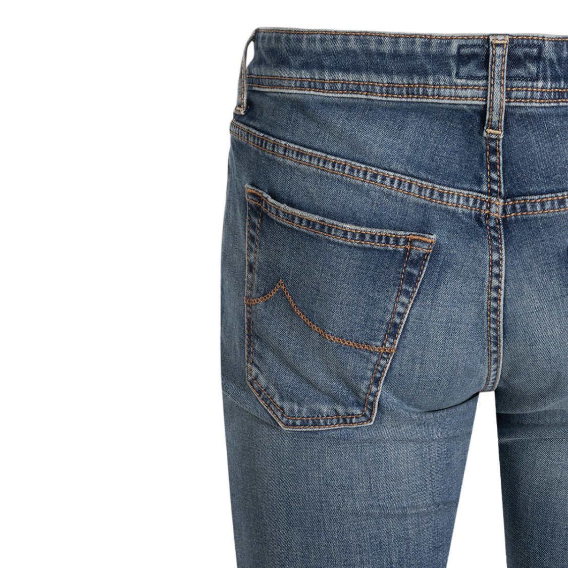 Jacob Cohen Medium Blue Slim Fit Jeans With Subtle Fading