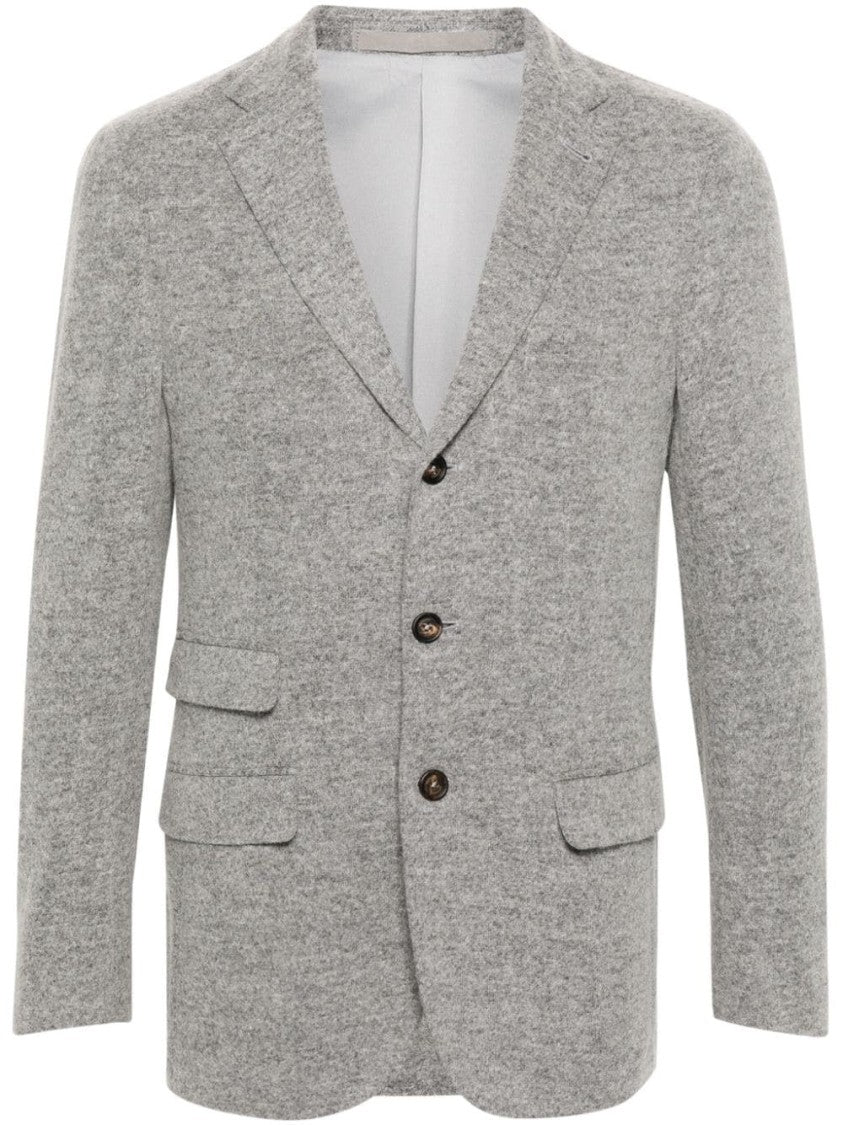 Eleventy Single-Breasted Blazer With Notched Lapel