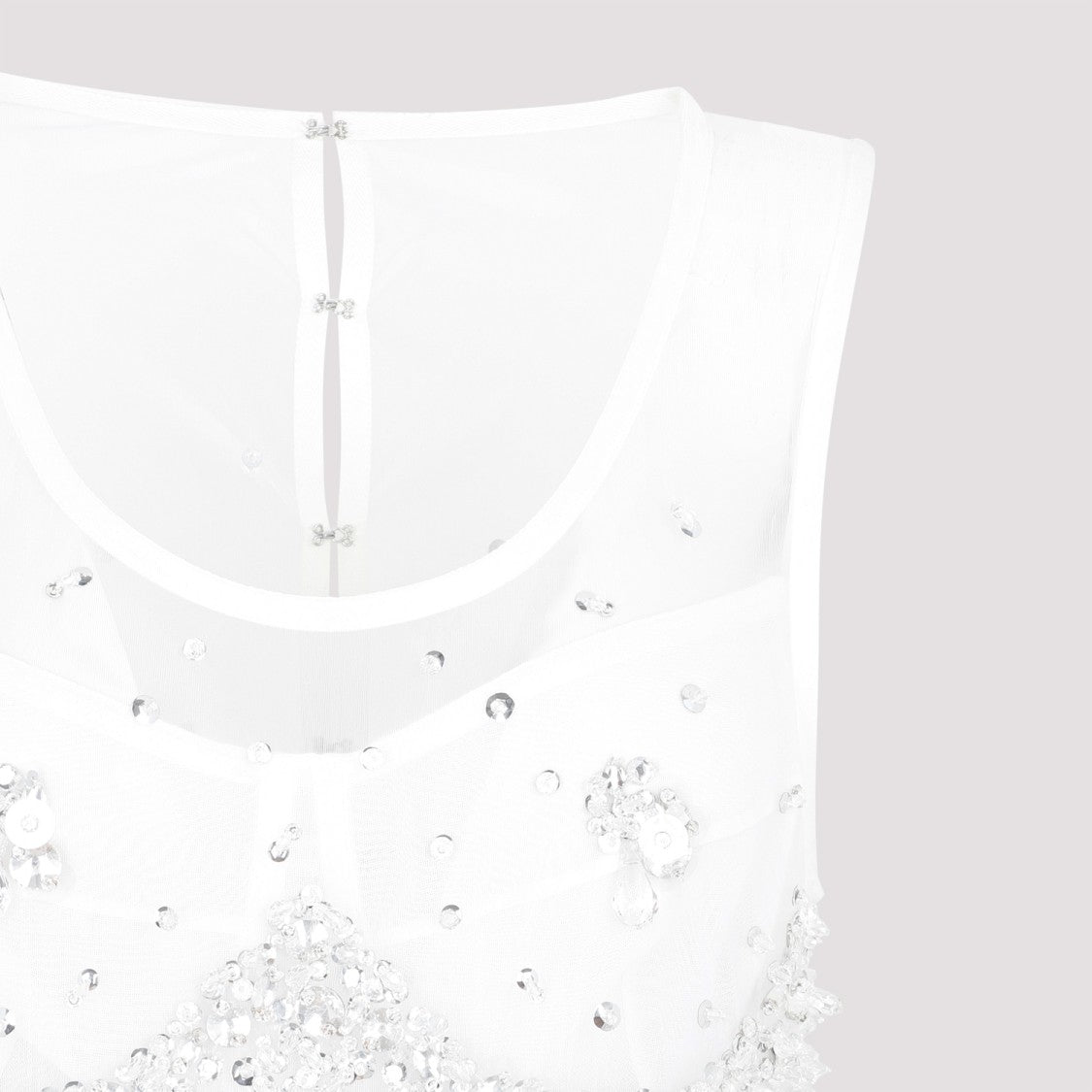 Bottega Veneta White Crystal Dress