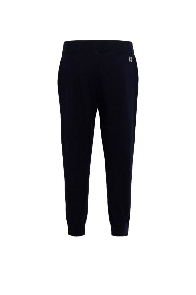 Dsquared2 Navy Drawstring Waist Side Pockets Viscose-Blend Sweatpants