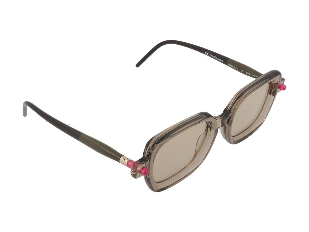 Kuboraum Translucent Brown Oversized Square Sunglasses