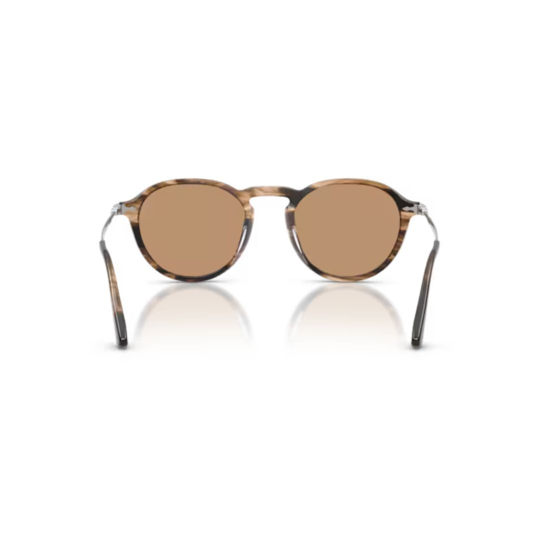 Persol 0Po3383s Rounded Tortoiseshell Acetate Sunglasses With Metal Temples