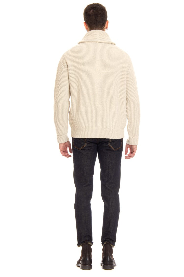 Roberto Collina Relaxed Ribbed Wool-Cashmere Cardigan