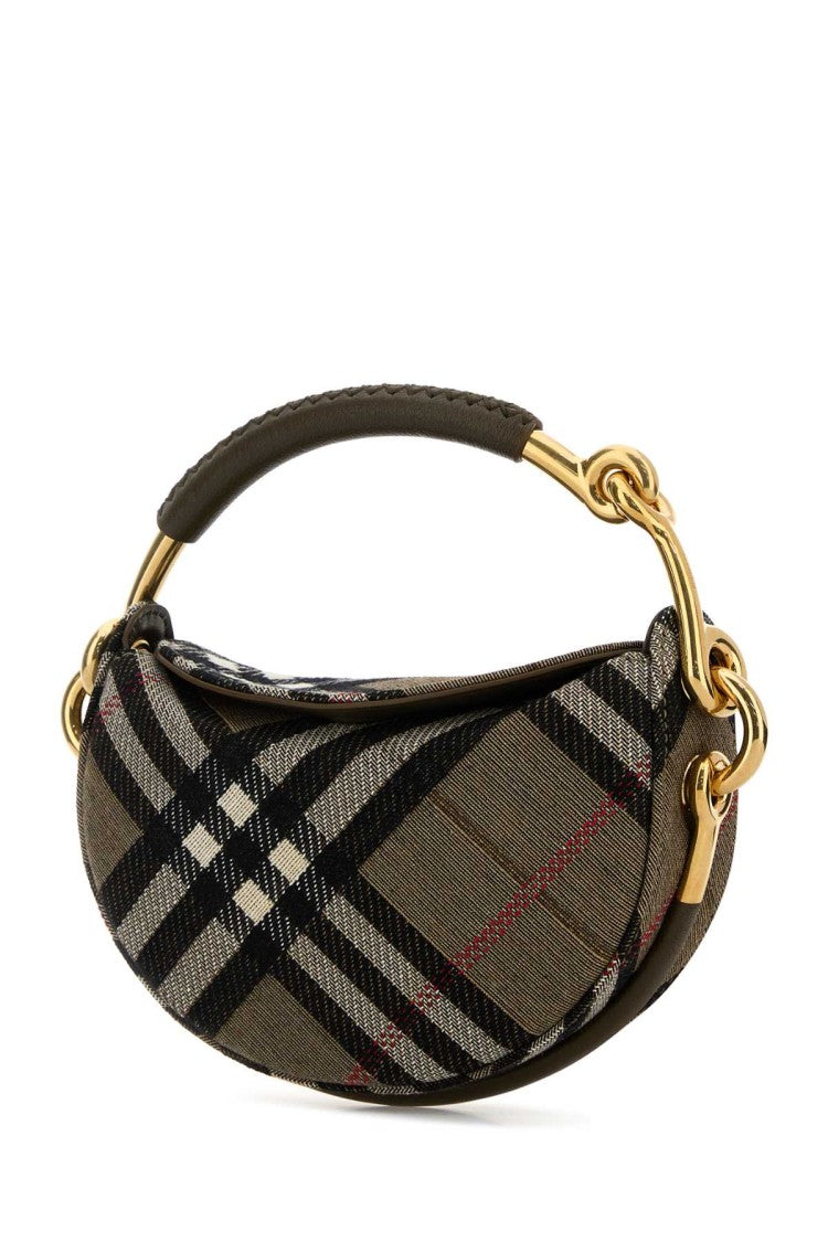 Burberry Embroidered Fabric Bridle Handbag