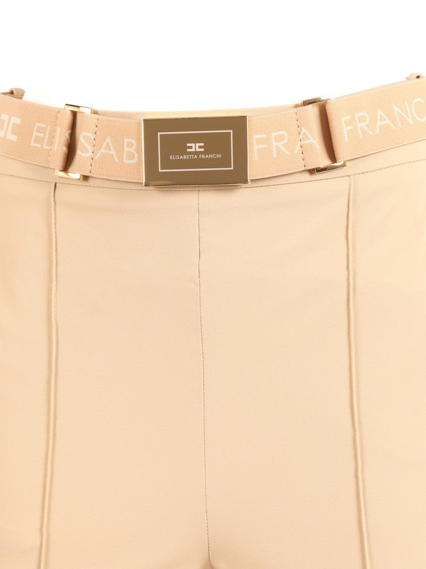 Elisabetta Franchi Tailored Slim Fit Belted Straight-Leg Pants