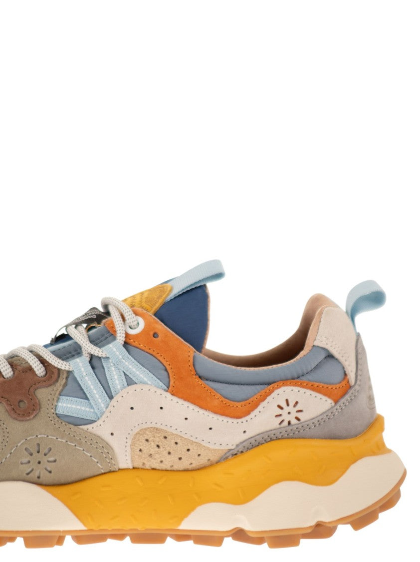 Flower Mountain Yamano 3 - Sneakers In Suede And Technical Fabric