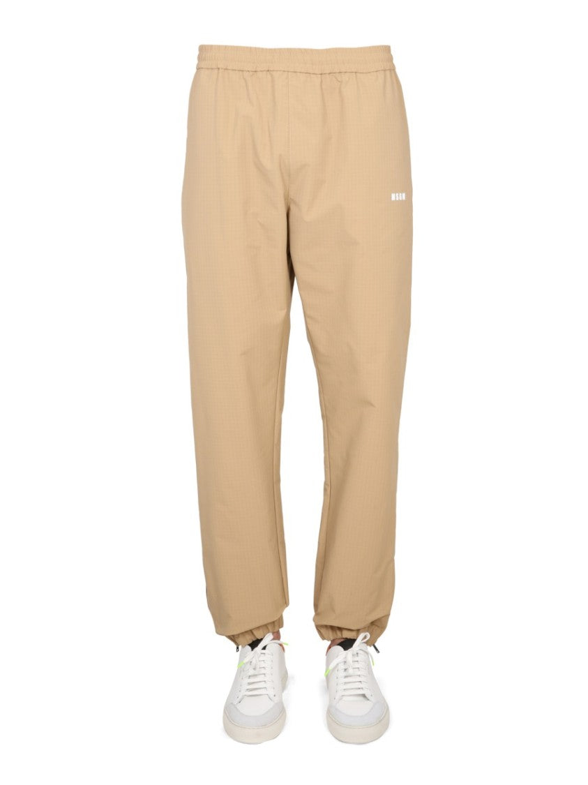 Msgm Relaxed Fit Casual Pants With Logo