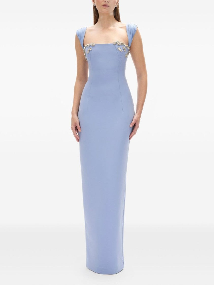Rachel Gilbert Fitted Column Dress With Straight Neckline