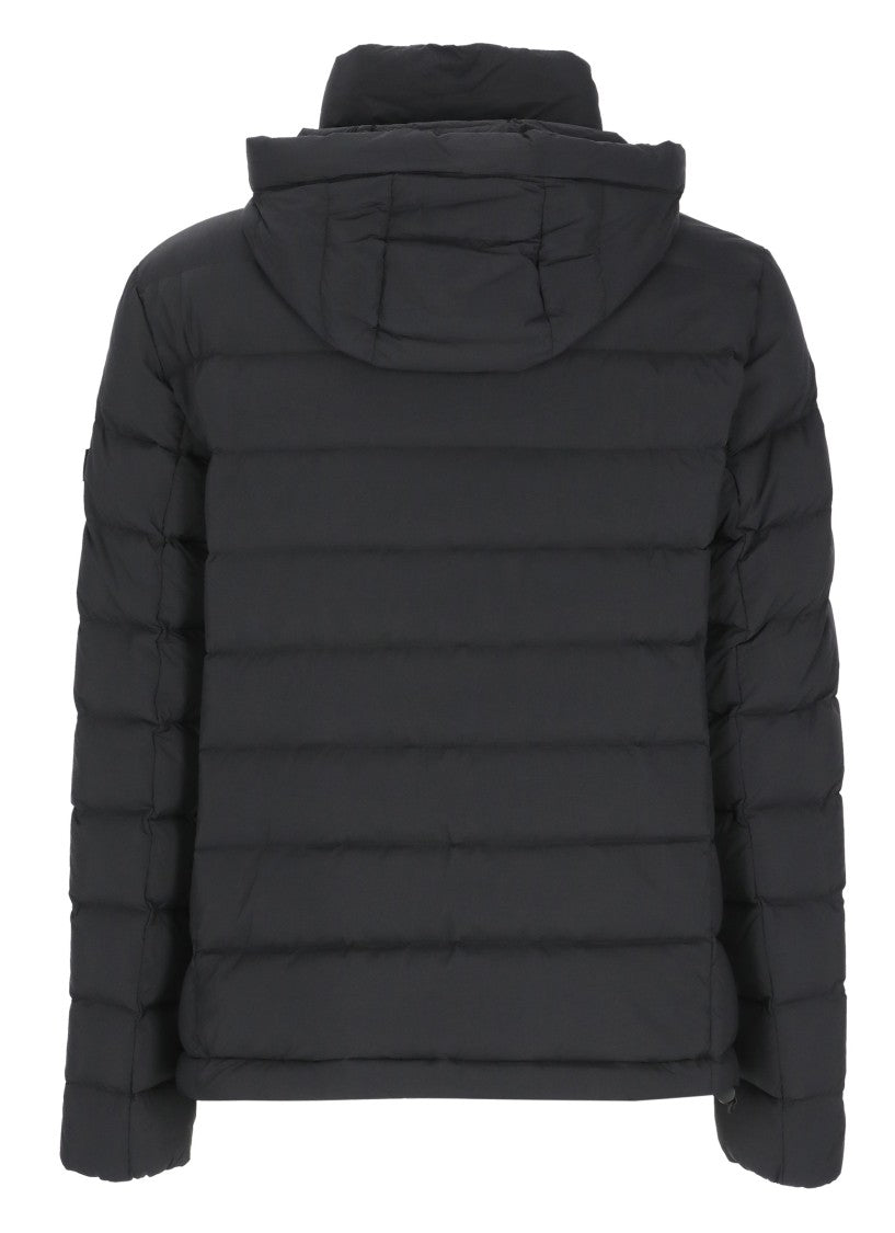 Peuterey Black Boggs Hooded Quilted Down Jacket
