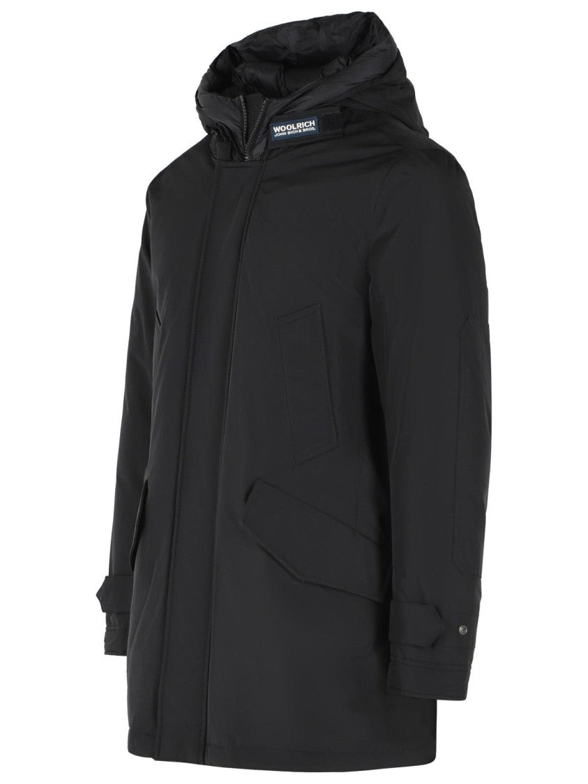 Woolrich John Rich & Bros 'Polar High Collar' Black Cotton Blend Parka