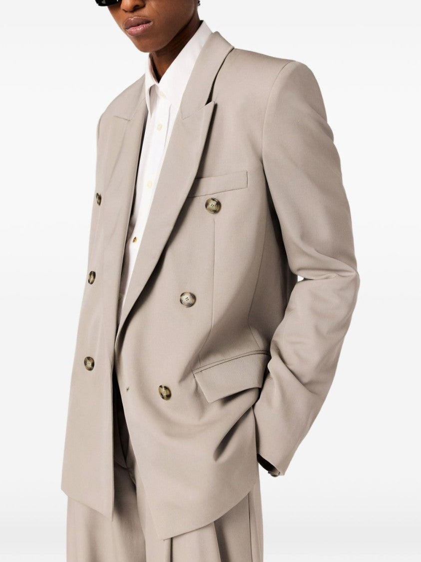 Stella Mccartney Double-Breasted Tortoiseshell Button Blazer