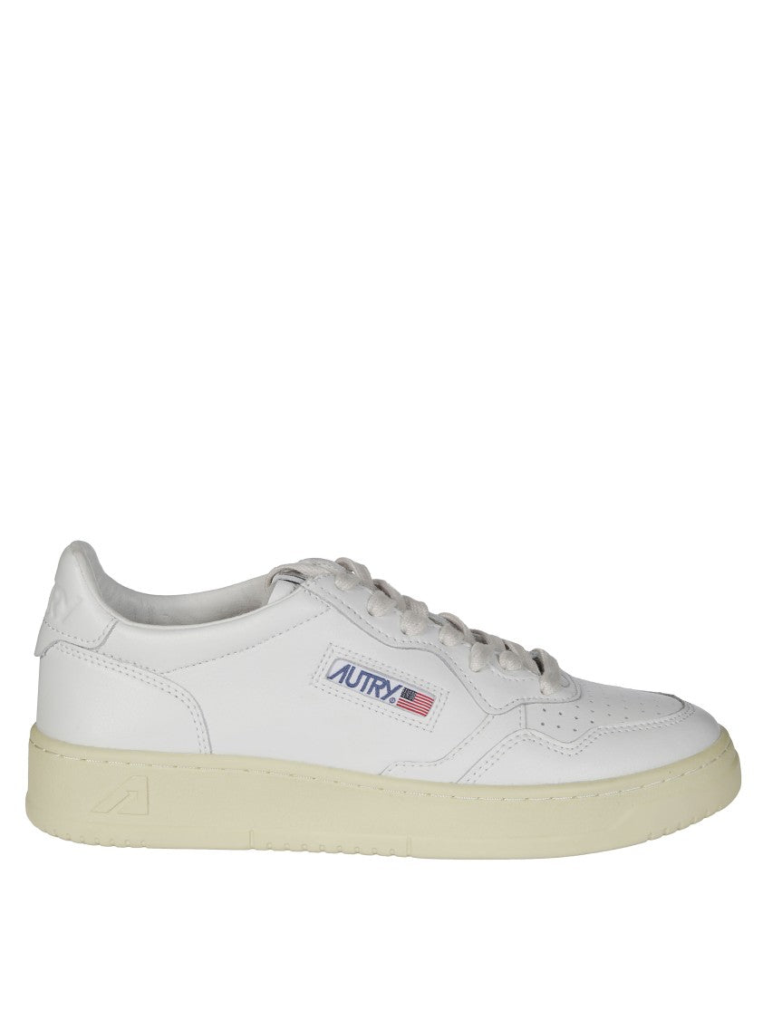 Autry White Medalist Low Leather Sneakers